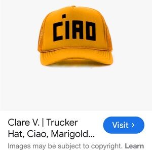 Clare V Marigold Ciao Trucker Hat for Kids